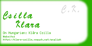 csilla klara business card