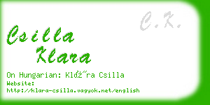 csilla klara business card